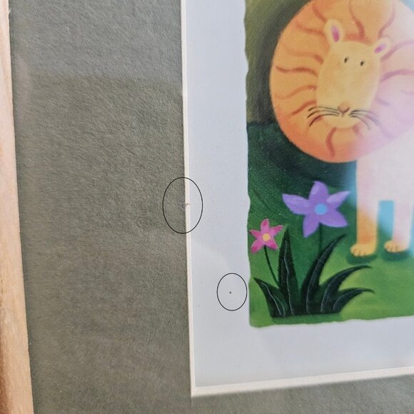 Sophie Harding Giraffe Lion Two Matted Framed Art Reprints‎ Kids Room Decor READ - Picture 11 of 12